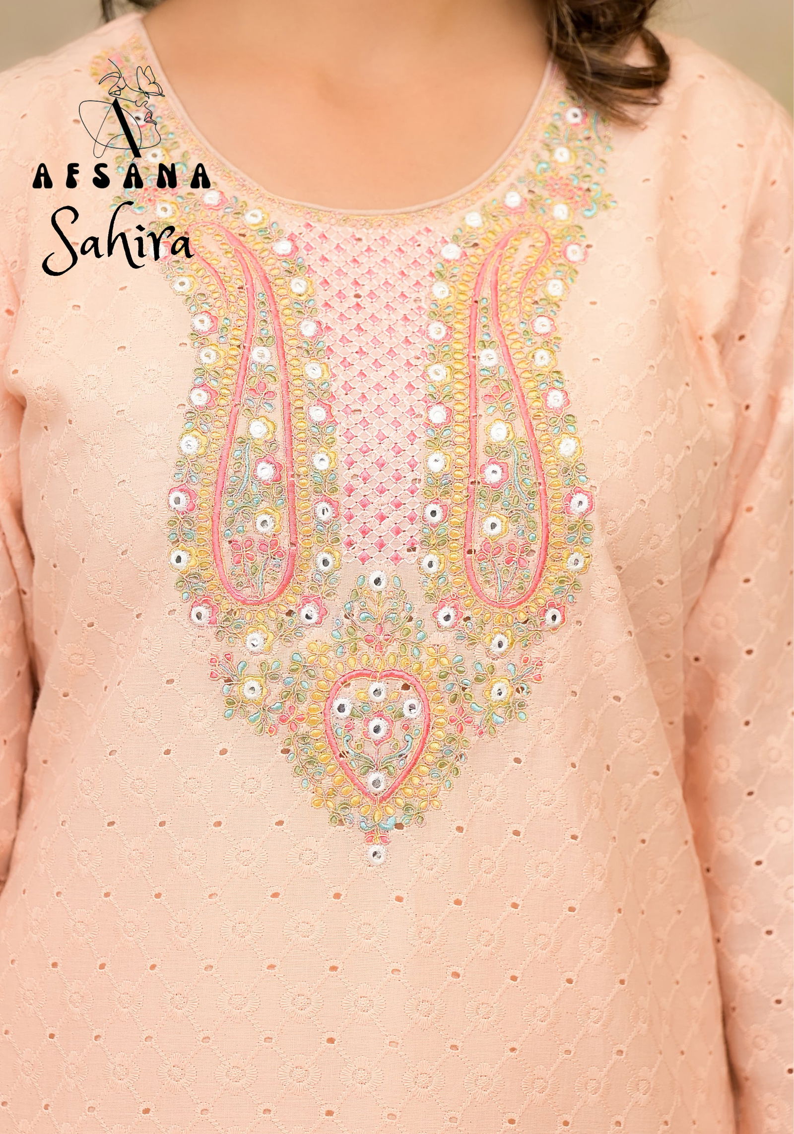 Sahira By Afsana Size Set Schiffli Work Designer Readymade Suits Wholesale Shop In Surat